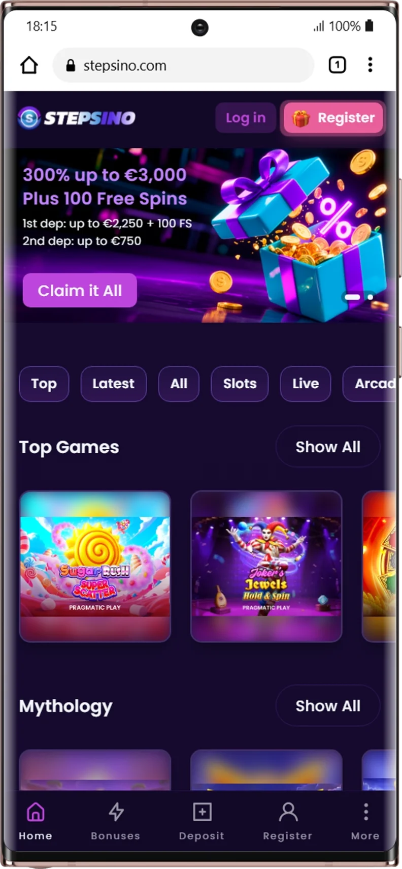 Stepsino Mobile Gaming